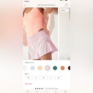 NWT Free People Get Your Flirt On Shorts